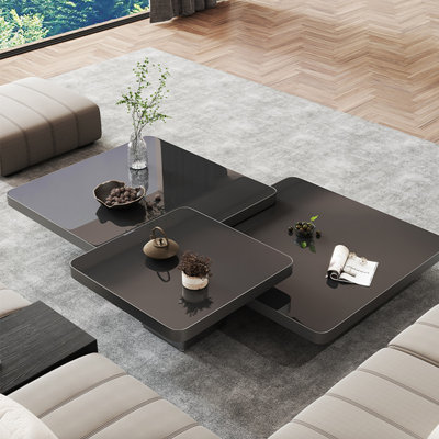 Bkoksety Italian minimalist walnut color coffee table | Wayfair